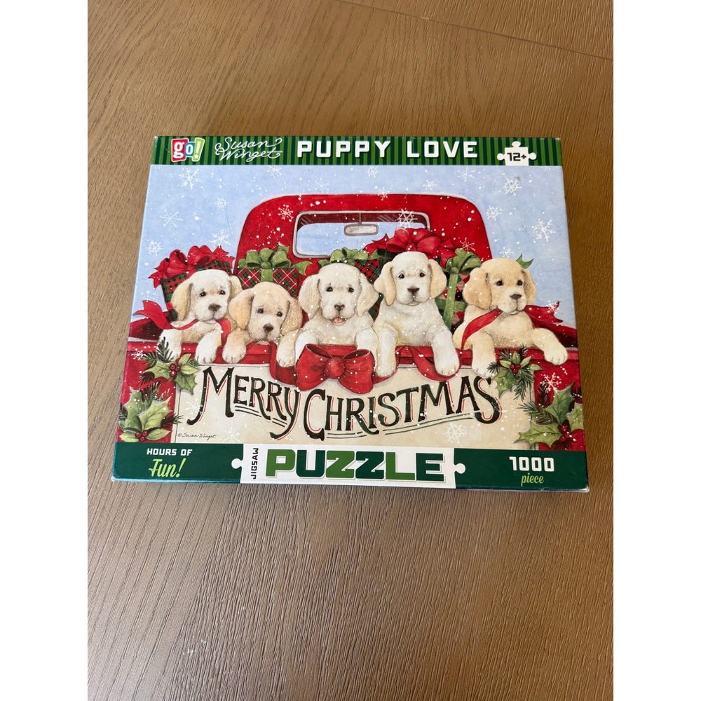 Susan Winget Puppy Love Merry Christmas 1000 Piece Jigsaw Puzzle Go Games Puppy